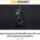 Image shows a woman holding a child and accompanies the article entitled "Improving mental health care for new and expecting mothers", written by Silvia Acevedo and published Feb. 12, 2019, in UWM Research magazine.