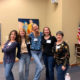 Left to right: Silvia Acevedo, Kerry Hansen, Deb Buschman, Scrivener presenter Erica Dinka, and Becki Kidd, at Pewaukee Public Library.