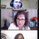 Photo shows co-host and speakers of SCBWI-Wisconsin's Spring Studio virtual conference. Shown are author and literary agent Zabé Ellor, host Silvia Acevedo, and editor Tiffany Shelton.