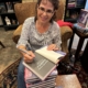 Author Silvia Acevedo signs her book THE HAUNTED STATES OF AMERICA at Daydream Believer Books and Gifts in Lake Mills, Wisconsin